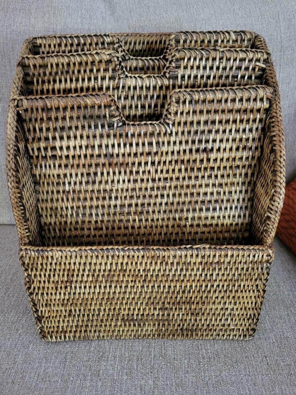 Multifunctional Wicker Desk Organizer